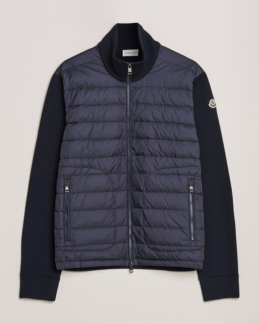 Moncler Hybrid Zip Cardigan Navy – Blu