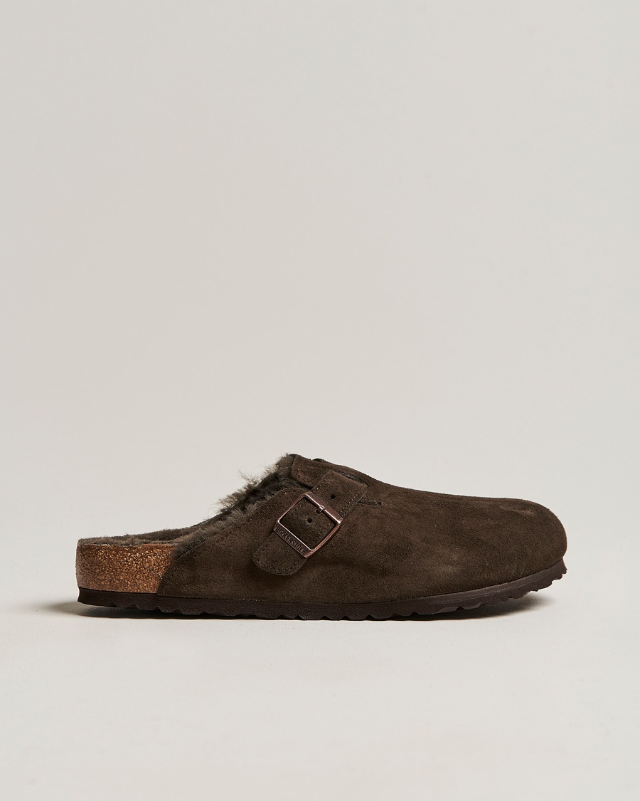 BIRKENSTOCK Boston Shearling Mocca Suede – Marrone