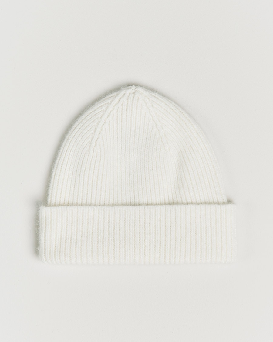 Le Bonnet Lambswool/Caregora Beanie Snow – Bianco