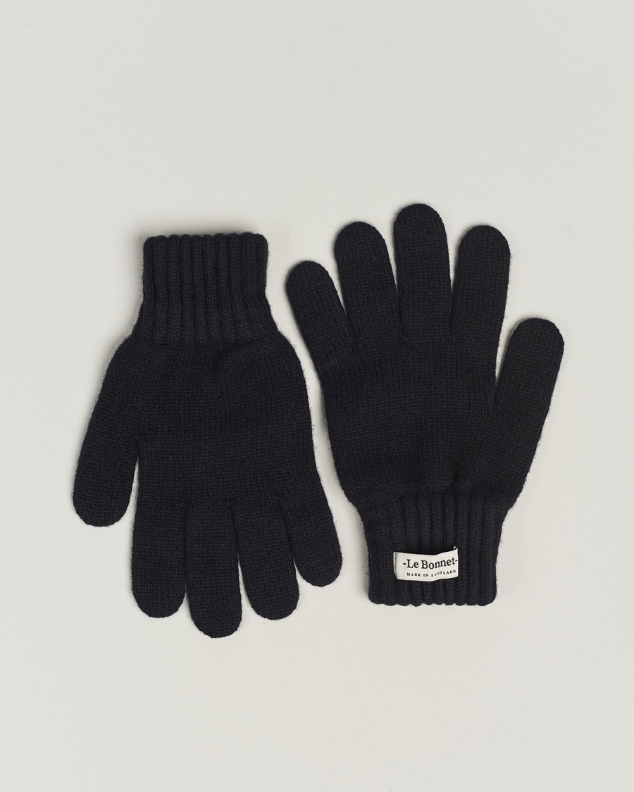 Le Bonnet Merino Wool Gloves Onyx – Nero