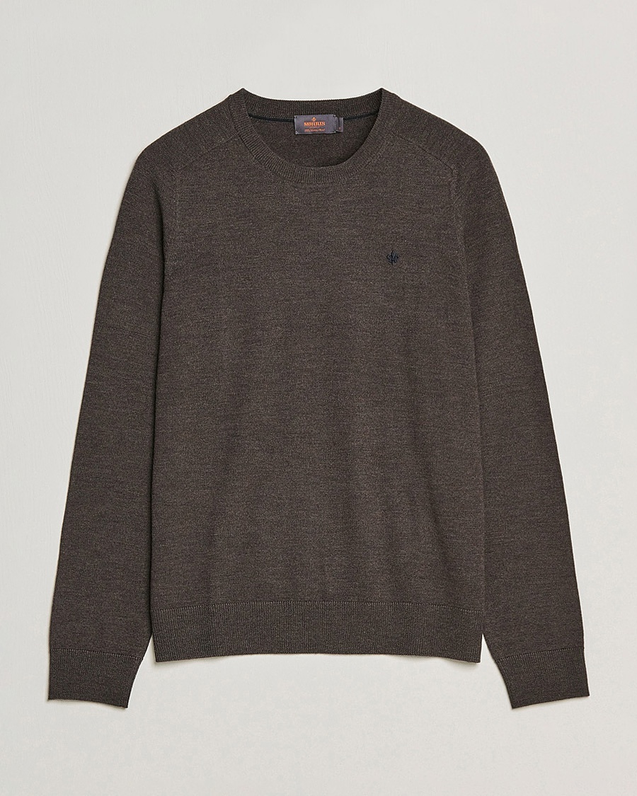 Morris Merino O-neck Brown Melange – Grigio
