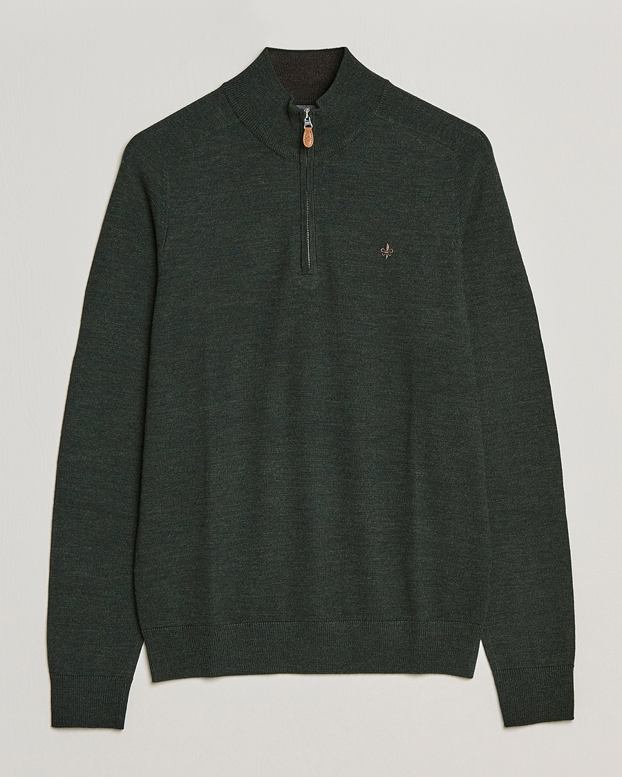 Morris John Merino Half Zip Olive – Verde