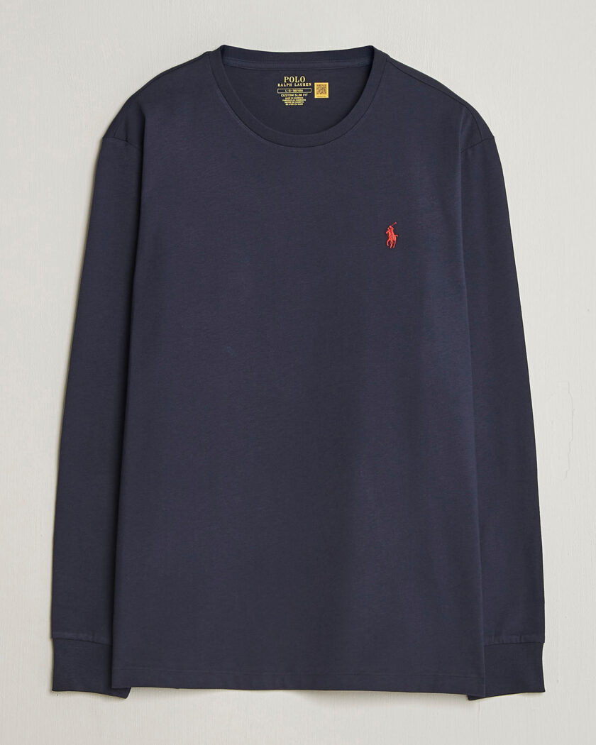 Polo Ralph Lauren Custom Slim Fit Long Sleeve Tee Ink – Blu