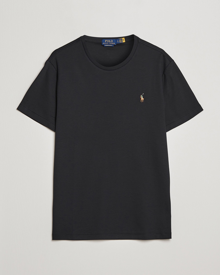 Polo Ralph Lauren Luxury Pima Cotton Crew Neck T-Shirt Black – Nero