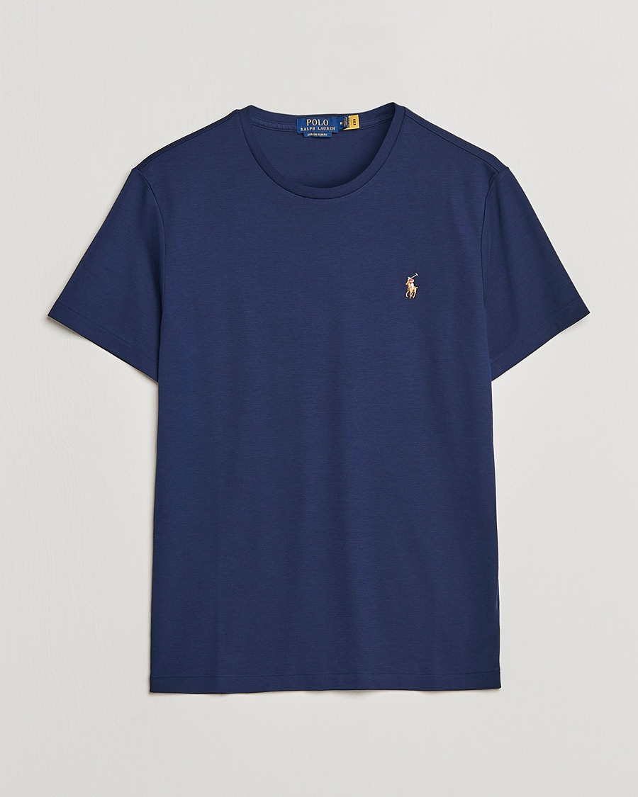 Polo Ralph Lauren Luxury Pima Cotton Crew Neck T-Shirt Refined Navy – Blu