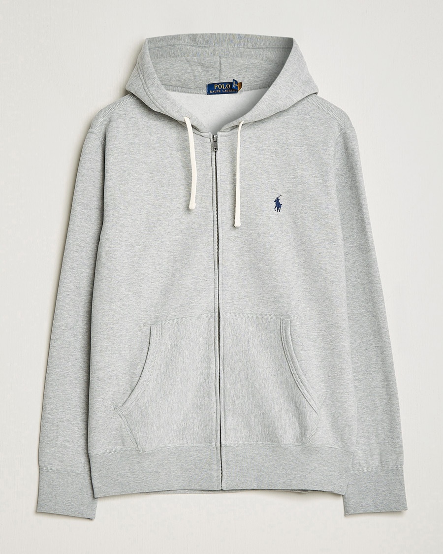 Polo Ralph Lauren Fleece Full Zip Hoodie Andover Heather – Grigio