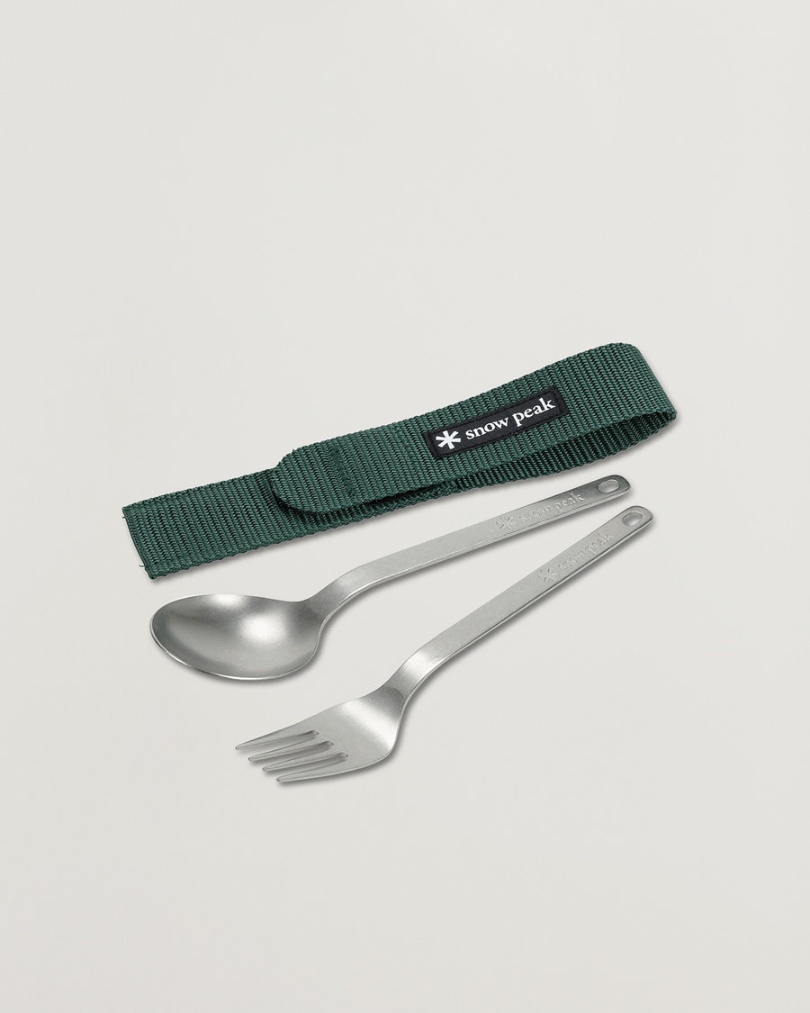 Snow Peak Fork & Spoon Set Titanium – Argento