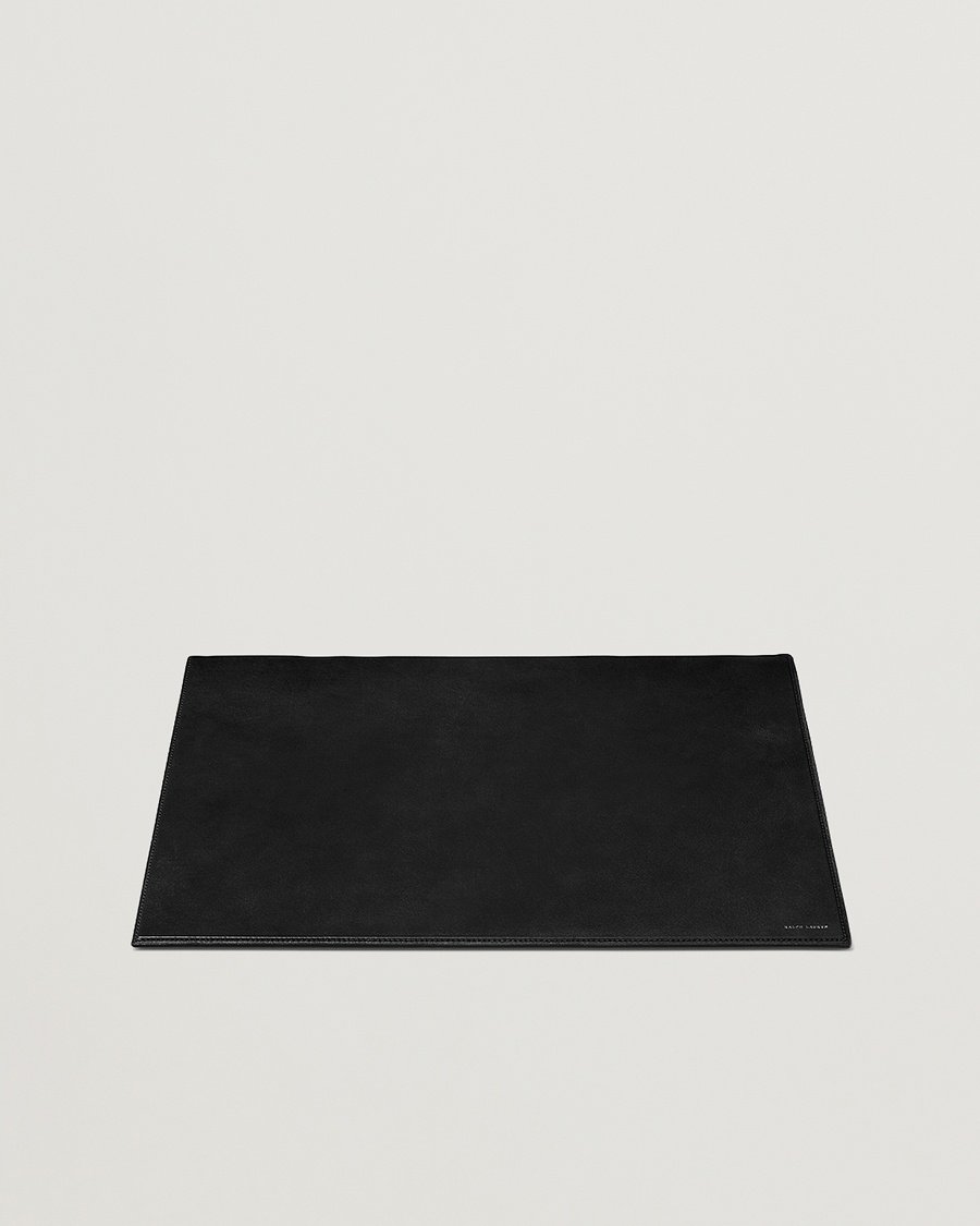 Ralph Lauren Home Brennan Small Leather Desk Blotter Black – Nero