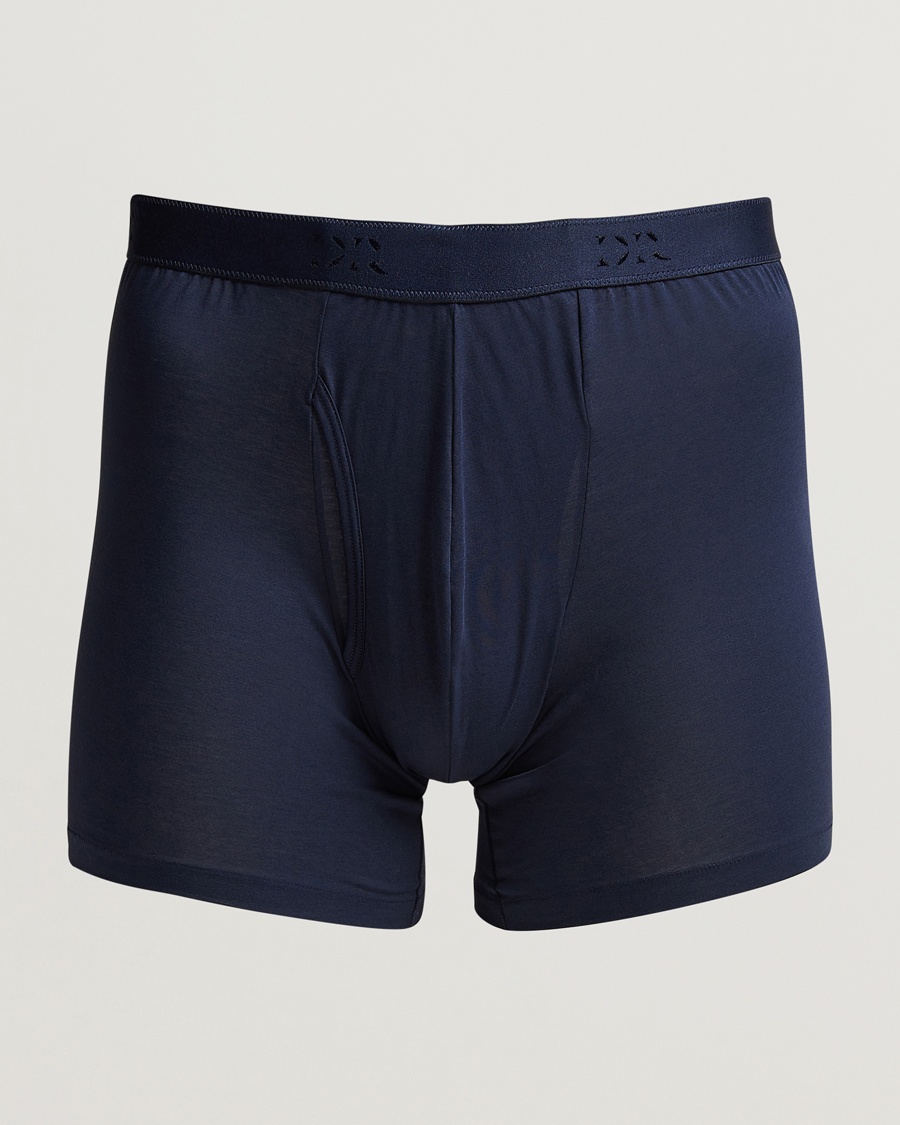 Derek Rose Pima Cotton Stretch Trunk Navy – Blu