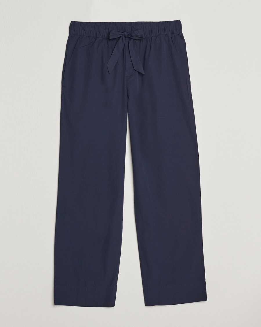 Tekla Poplin Pyjama Pants True Navy – Blu