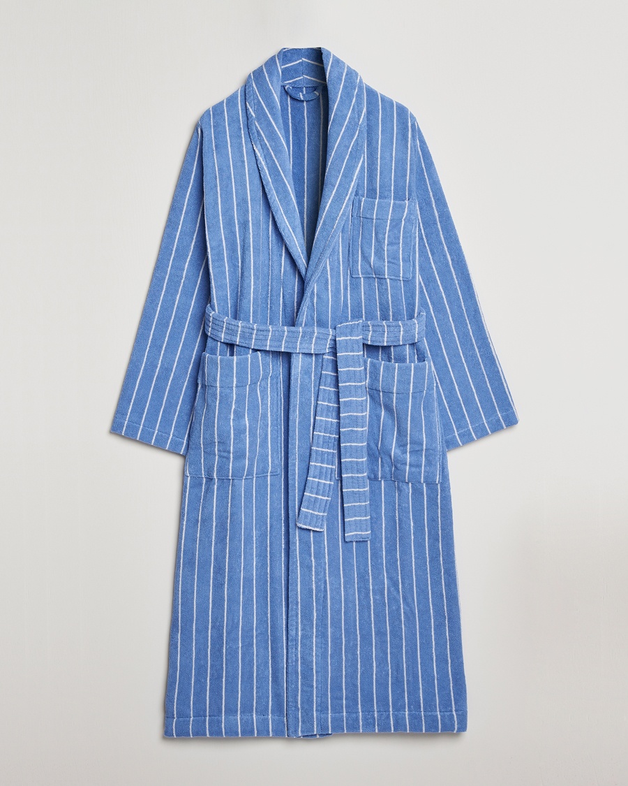 Tekla Organic Terry Classic Bathrobe Marseille – Blu