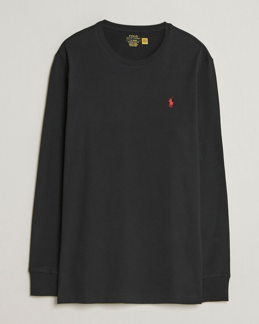 Polo Ralph Lauren Long Sleeve Crew Neck Tee Polo Black – Nero