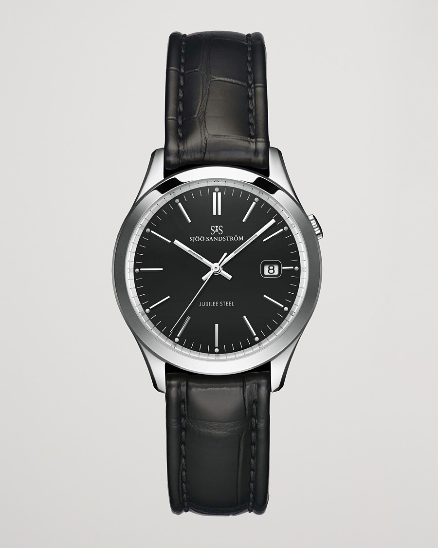 Sjöö Sandström Jubilee Steel Quartz 40mm Black/Black Calf – Nero