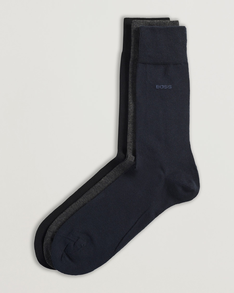 3-Pack RS Uni Socks Navy/Black/Grey – Blu