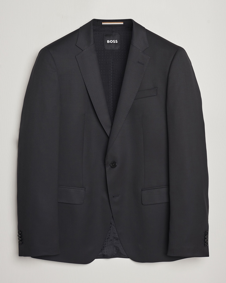 BOSS BLACK Huge Slim Fit Wool Blazer Black – Nero