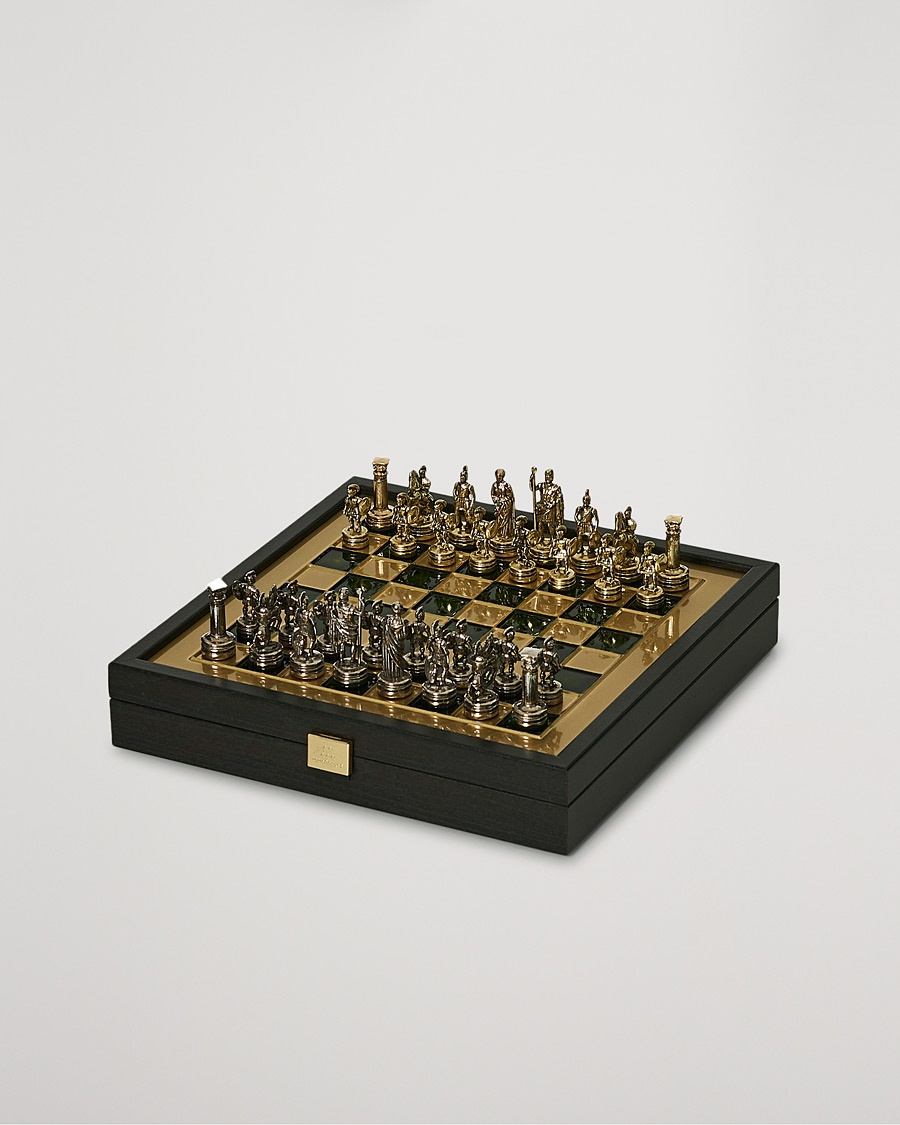 Manopoulos Greek Roman Period Chess Set Green – Verde