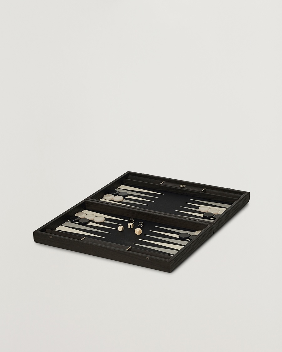 Manopoulos Classic Leatherette Backgammon Set Black – Nero