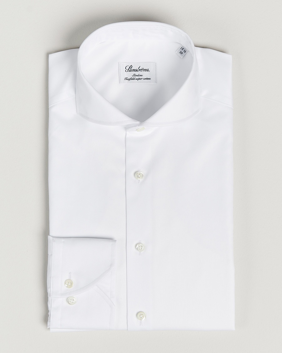 Stenströms Slimline Extreme Cut Away Shirt White – Bianco