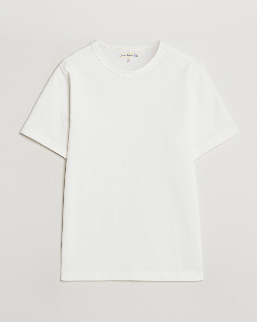 Merz b. Schwanen Relaxed Fit Loopwheeled T-Shirt White – Bianco