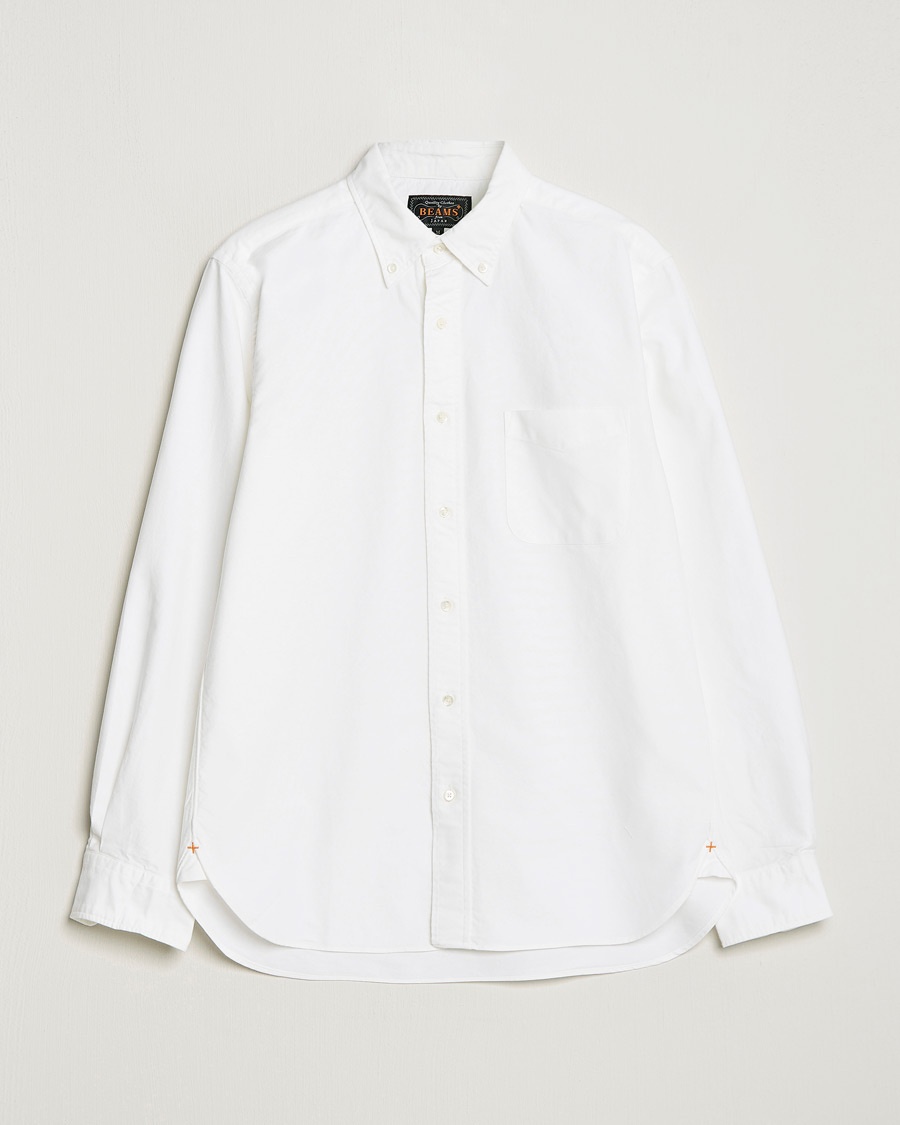 BEAMS PLUS Oxford Button Down Shirt White – Bianco