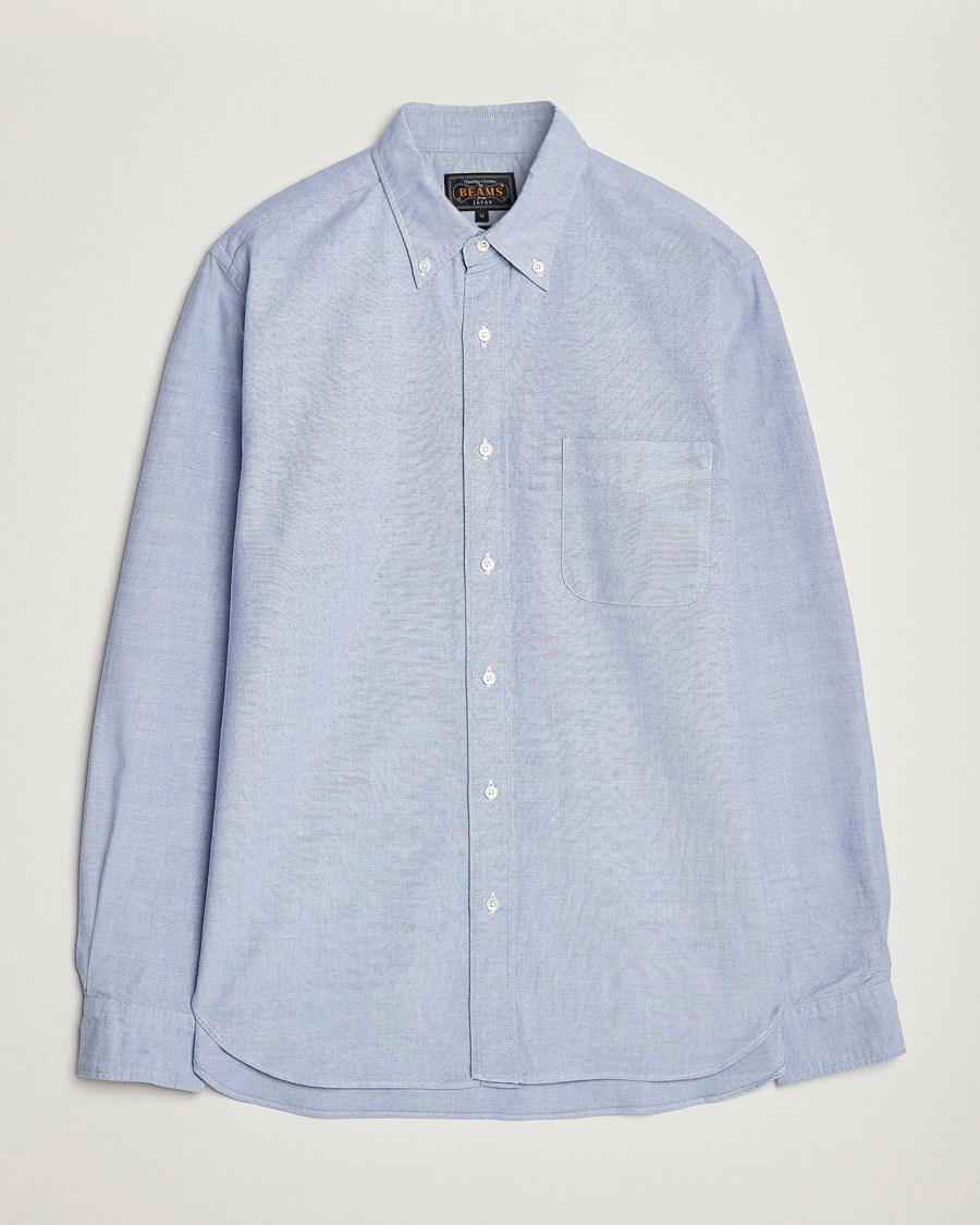 BEAMS PLUS Oxford Button Down Shirt Light Blue – Blu