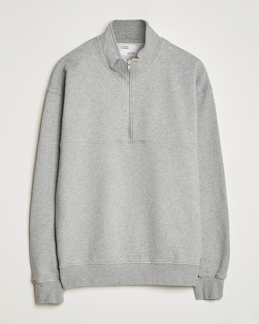 Colorful Standard Classic Organic Half-Zip Heather Grey – Grigio