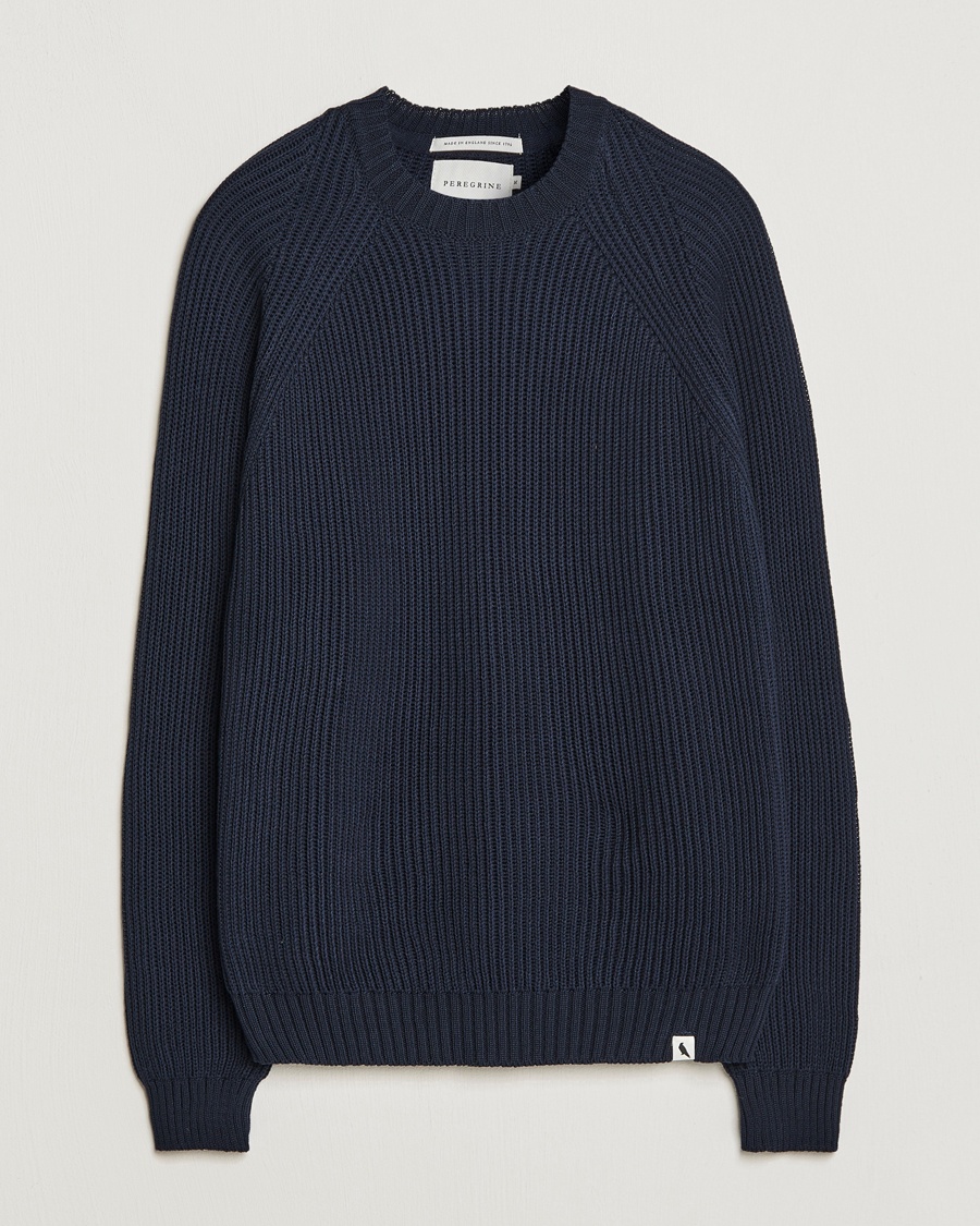 Peregrine Harry Organic Cotton Sweater Navy – Blu
