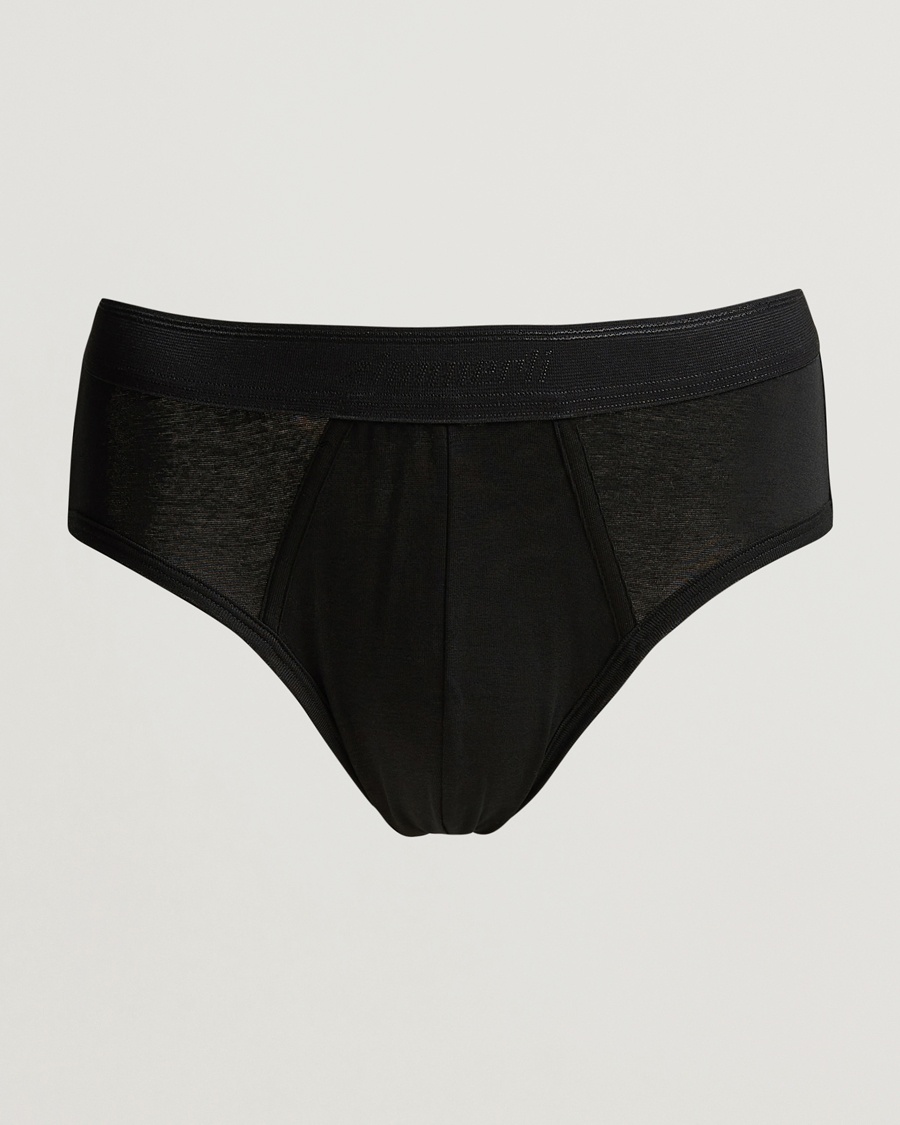 Zimmerli of Switzerland Mercerized Cotton Briefs Black – Nero