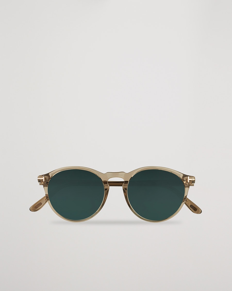 Tom Ford Aurele Sunglasses Shiny Beige/Blue – Trasparente