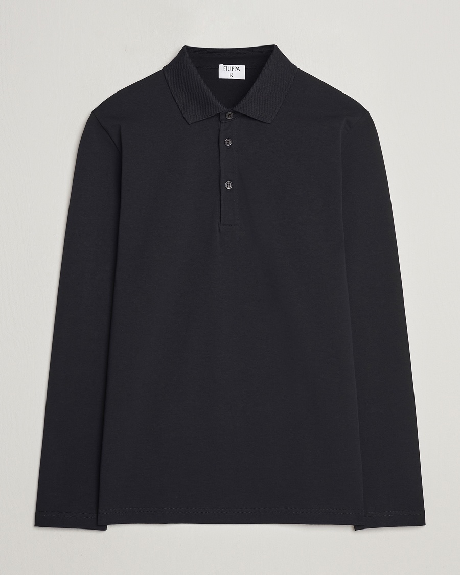 Filippa K Luke Lycra Poloshirt Black – Nero