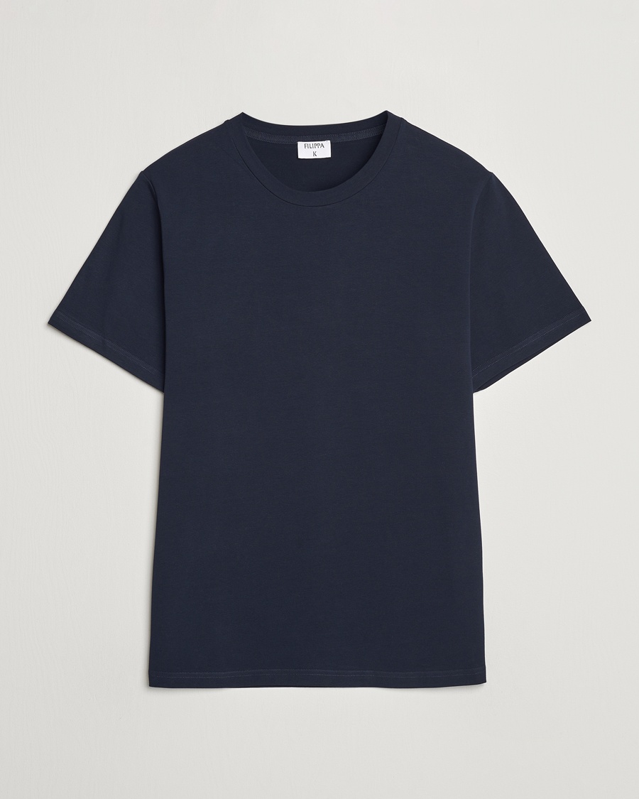 Filippa K Soft Lycra Tee Navy – Blu