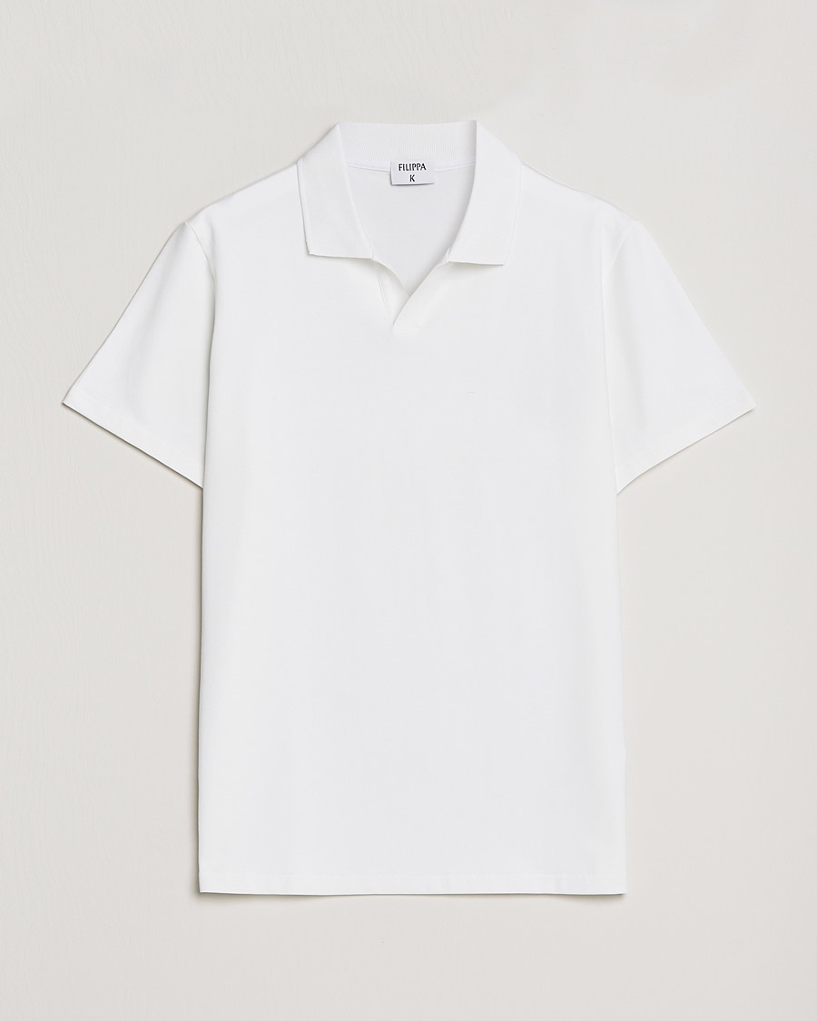 Filippa K Soft Lycra Polo Tee White – Bianco