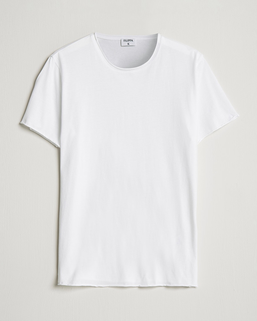 Filippa K Roll Neck Crew Neck Tee White – Bianco