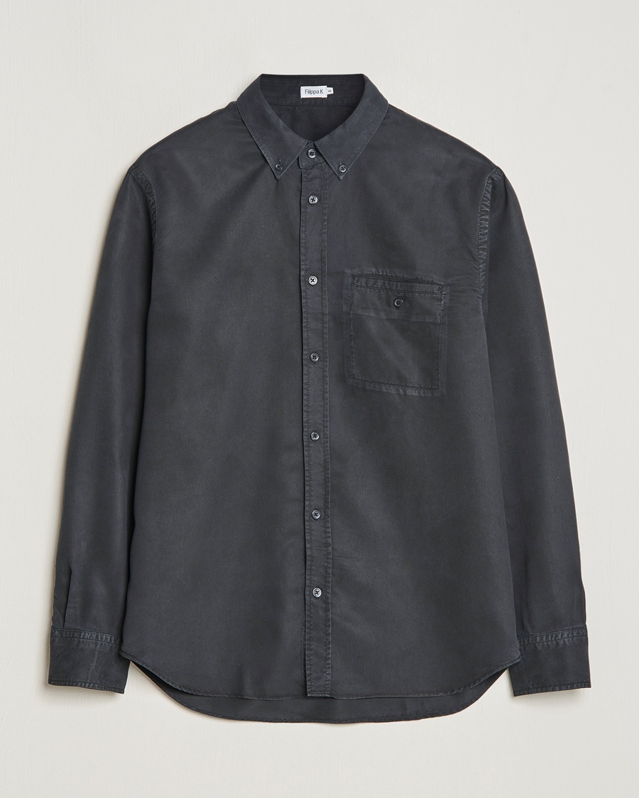 Filippa K Zachary Tencel Shirt Almost Black – Nero