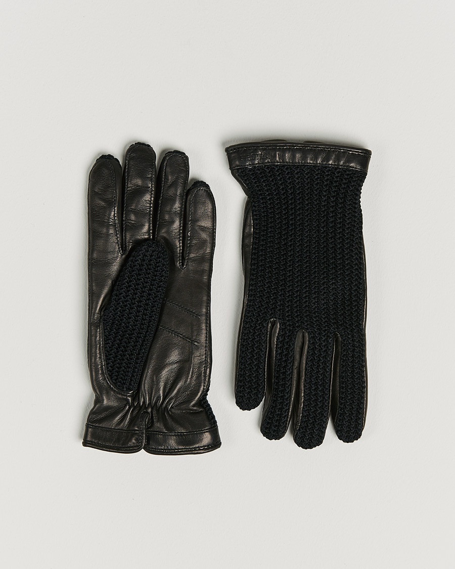 Hestra Adam Crochet Wool Lined Glove Black – Nero