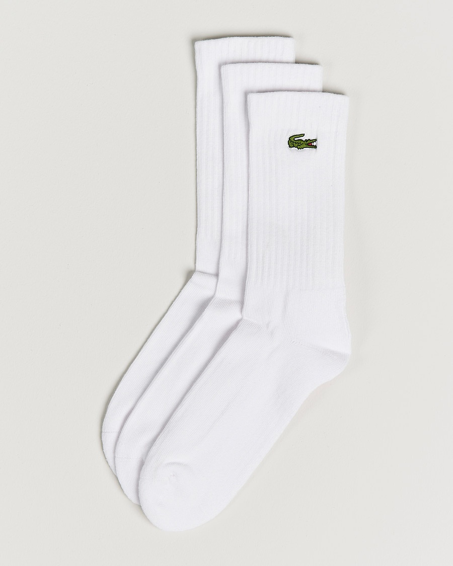 Lacoste Sport 3-Pack Sport Socks White – Bianco