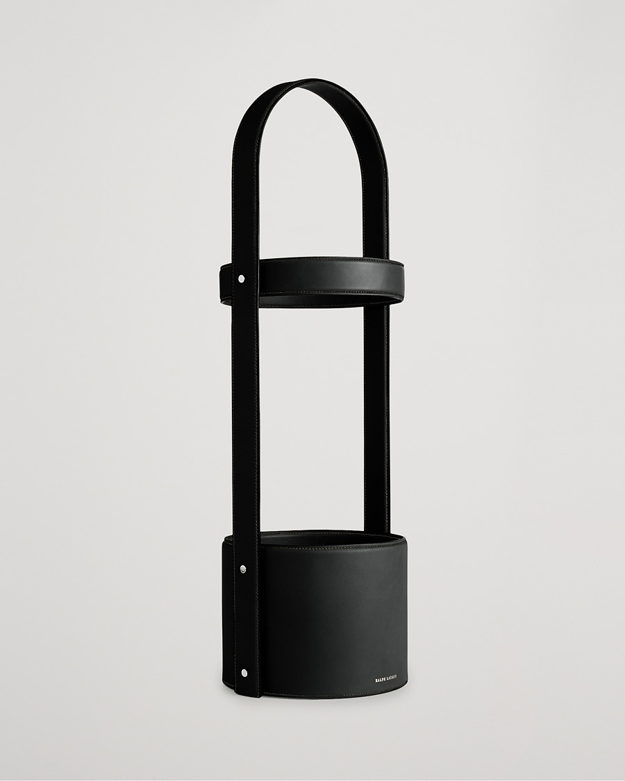 Ralph Lauren Home Brennan Leather Umbrella Stand Black – Nero