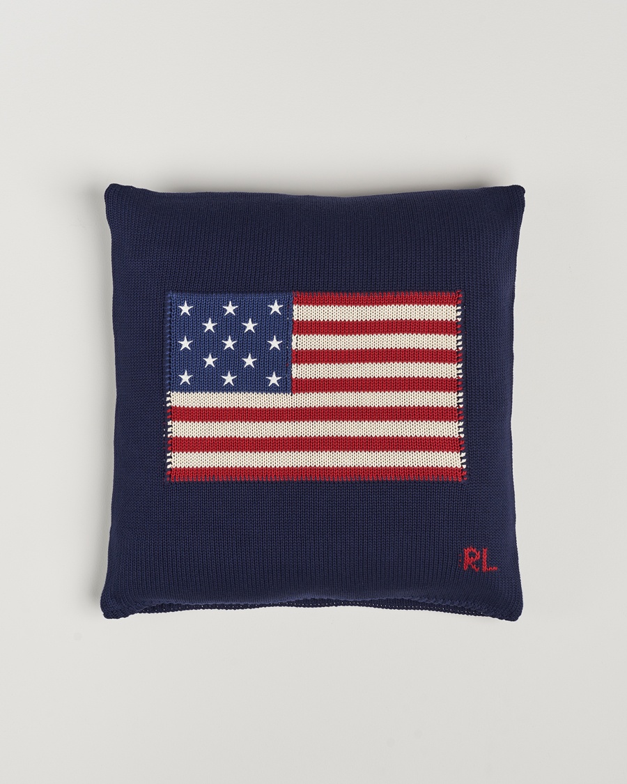 Ralph Lauren Home RL Flag 50x50 cm Throw Pillow Navy – Blu