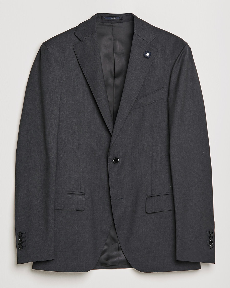 Lardini Two Button Wool Blazer Grey – Grigio