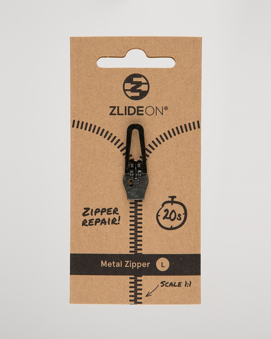 ZlideOn Normal Metal Zipper Black L – Nero