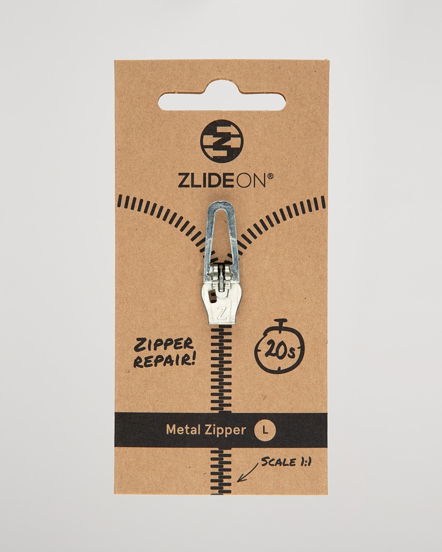 ZlideOn Normal Metal Zipper Silver L – Argento