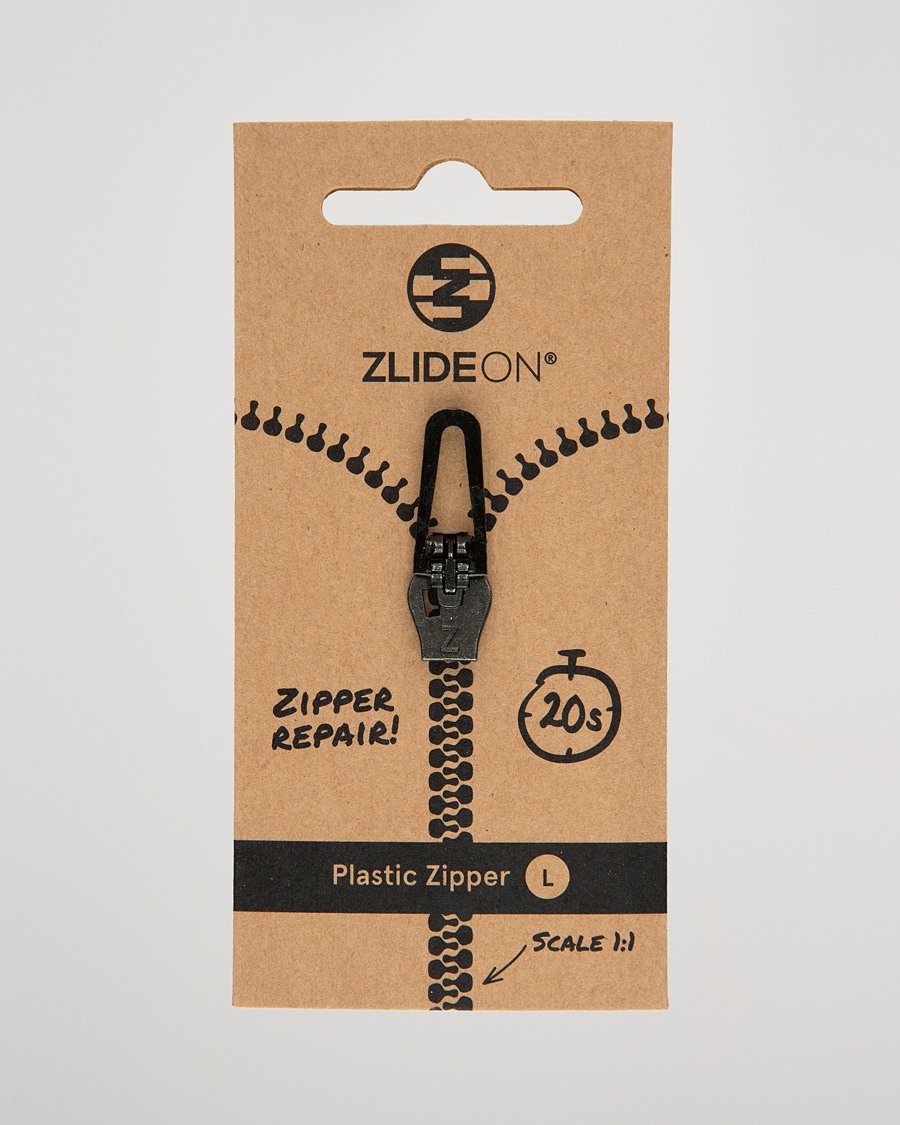 ZlideOn Normal Plastic Zipper Black L – Nero