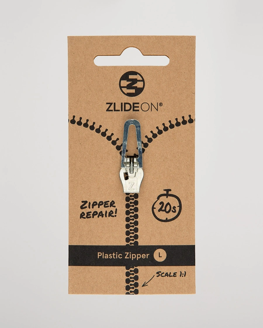 ZlideOn Normal Plastic Zipper Silver L – Argento