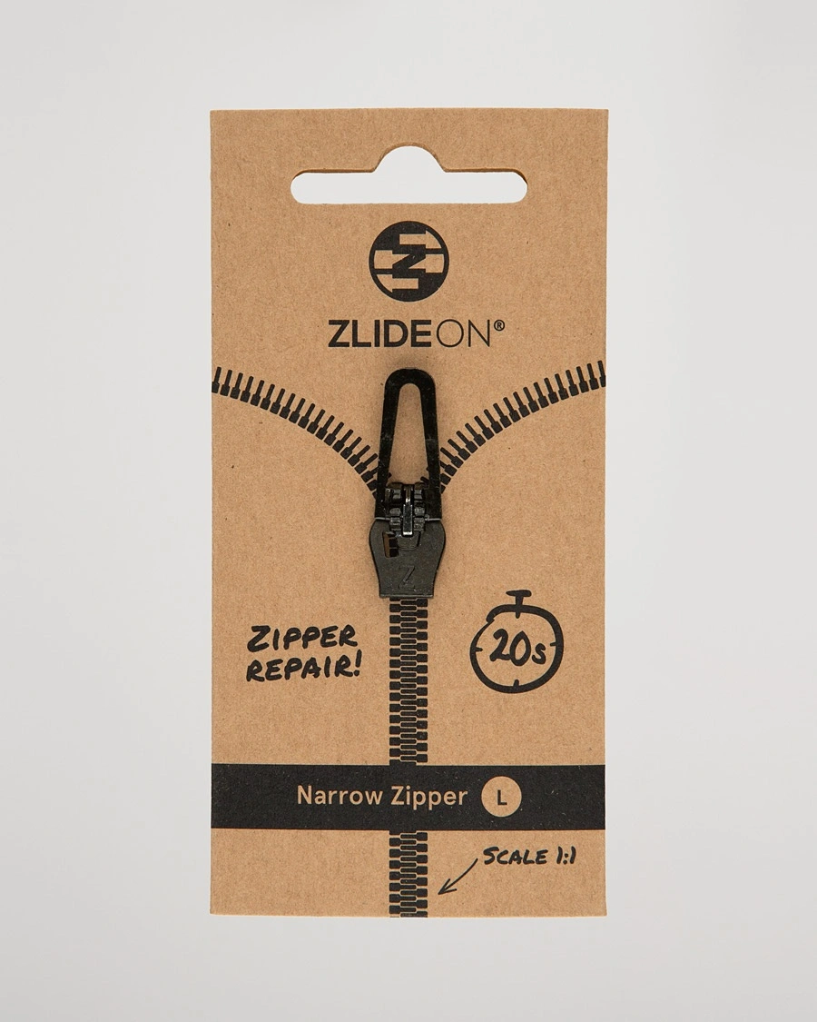ZlideOn Narrow Zipper Black L – Nero
