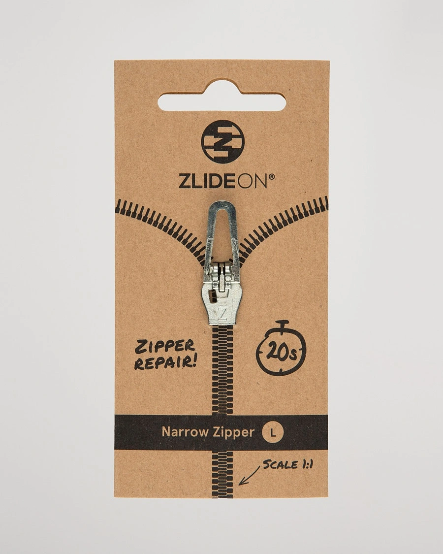 ZlideOn Narrow Zipper Silver L – Argento
