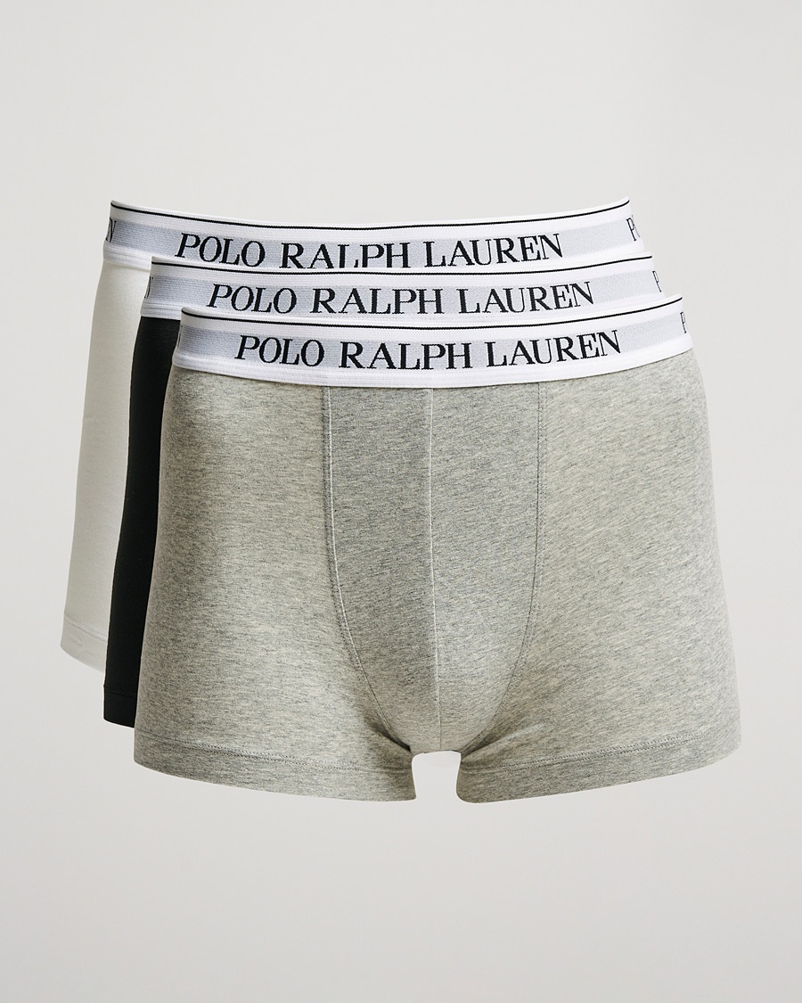 Polo Ralph Lauren 3-Pack Trunk Andover Heather/Black/White – Bianco