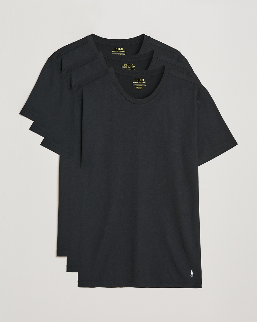 Polo Ralph Lauren 3-Pack Crew Neck T-Shirt Black – Nero