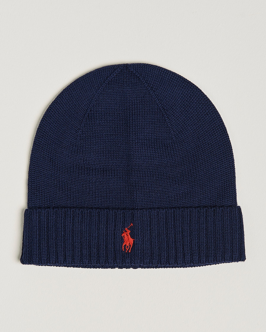 Polo Ralph Lauren Merino Beanie Hunter Navy – Blu