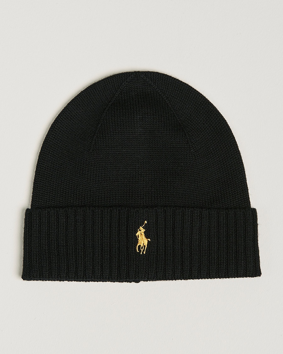 Polo Ralph Lauren Merino Beanie Polo Black – Nero