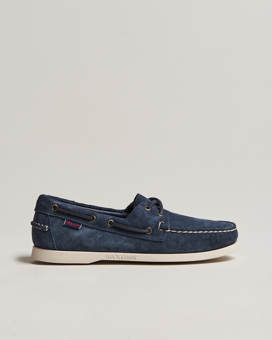 Sebago Docksides Suede Boat Shoe Blue Navy – Blu